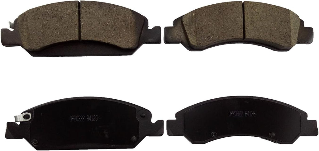 QPD10051 Front Brake kit with Drilled/Slotted Rotors and Ceramic Brake pads fit for Chevy Silverado 1500 Avalanche Tahoe Cadillac Escalade GMC Sierra 1500 Yukon