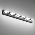 Ralbay Black Bathroom Vanity Lights 48inch Metal Acrylic LED Modern Bathroom Wall Lighting Fixtures Matte Black (White Light 6000K, Non-dimmable)