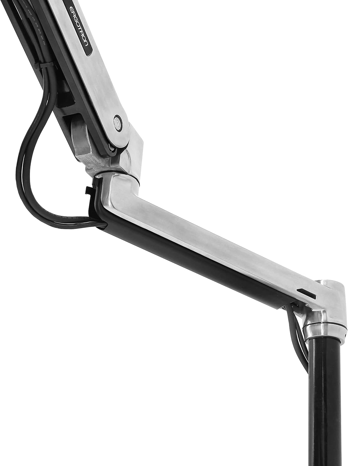 Ergotron – WorkFit-LX Sit-Stand Single Monitor and Keyboard Arm, VESA Desk Mount – for Monitors Up to 42 Inches, 7 to 25 lbs – Polished Aluminum