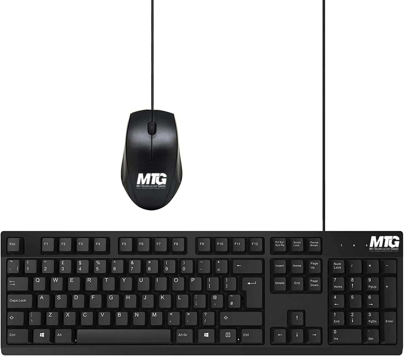 MTG Desktop Bundle 24' 1080p LCD Monitor - Full HD, 75Hz, 3ms, VESA Mountable, USB C Docking Station 10 in 1 Hub (Power Adapter not included) for Windows and Mac, with MTG USB wired Keyboard and Mouse