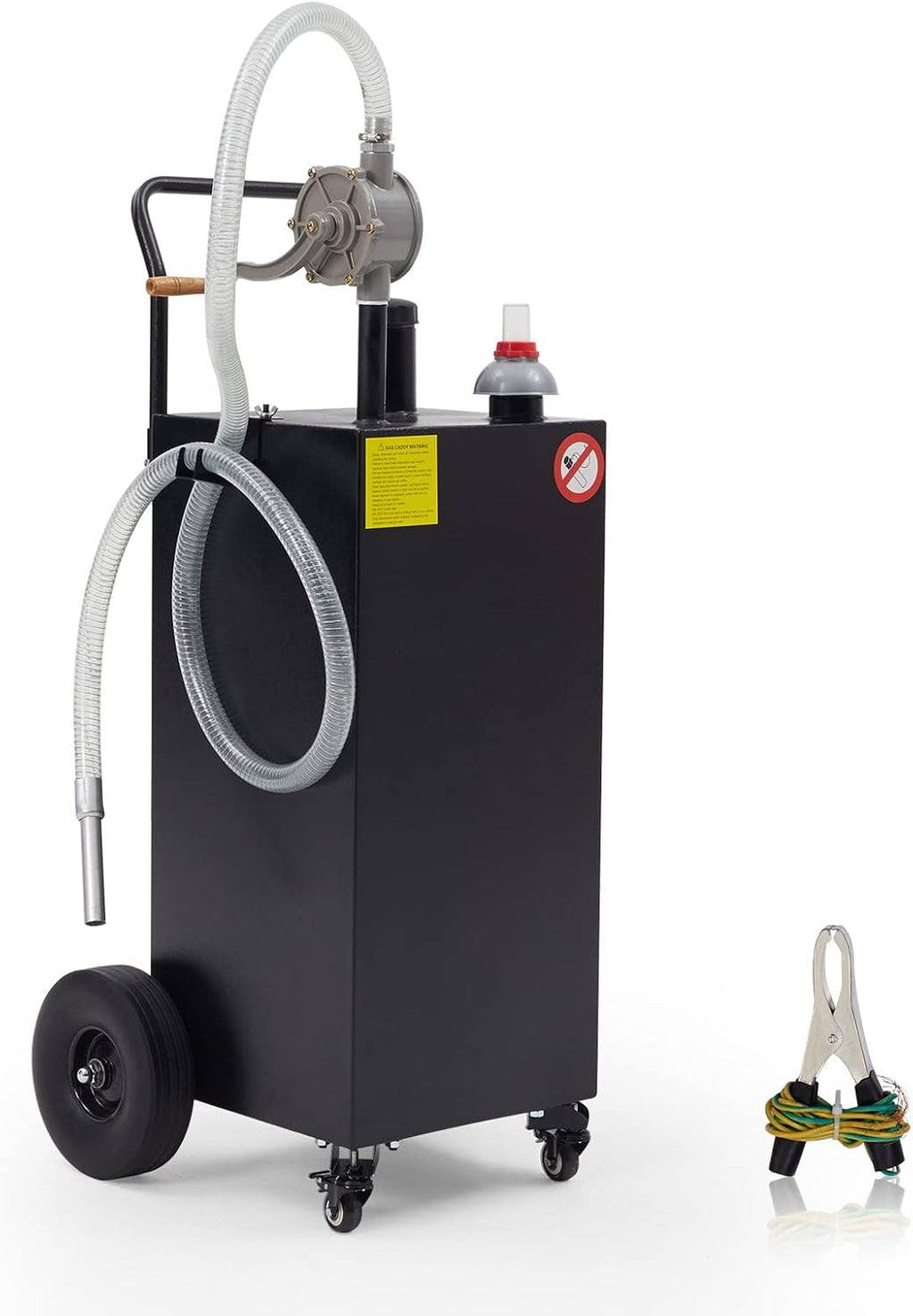 40 gal Gas Caddy with Pump - Portable Fuel Tank Gasoline Storage Tank for Boat, Car,Garden, Lawnmower, ATV