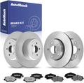 AutoShack Front & Rear Brake Rotors & Ceramic Pads for Jeep, Wrangler 2007-2017 Wrangler JK 2018, 4WD RWD V6 3.6L 3.8L
