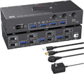 Dual Monitor KVM Switch USB 3.0 Displayport KVM Switch 2 Monitors 3 Computers 3 Computers Share 2 Monitor(302DP EU)