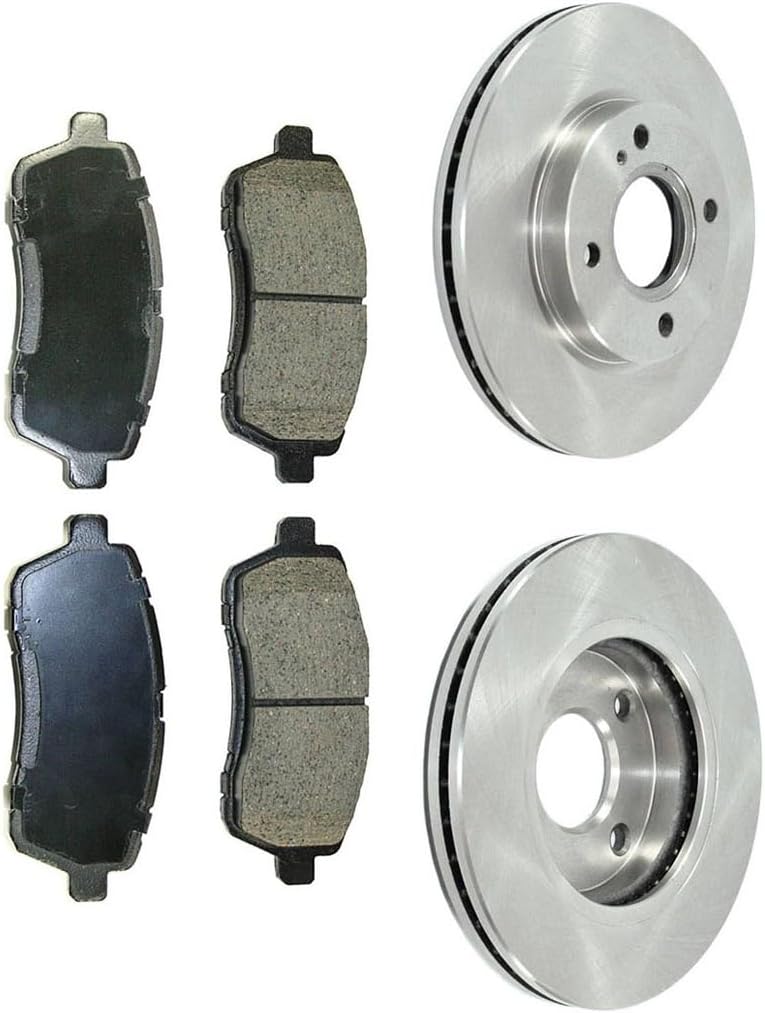 Rear Brakes and Rotors Kit Replacement fits Ford Fiesta 2011 2012 2013 2014 2015 2016 2017 2018 2019 1.6L l4, fits Ford Fiesta 2014 2015 2016 2017 1.0L l3, 3PCS