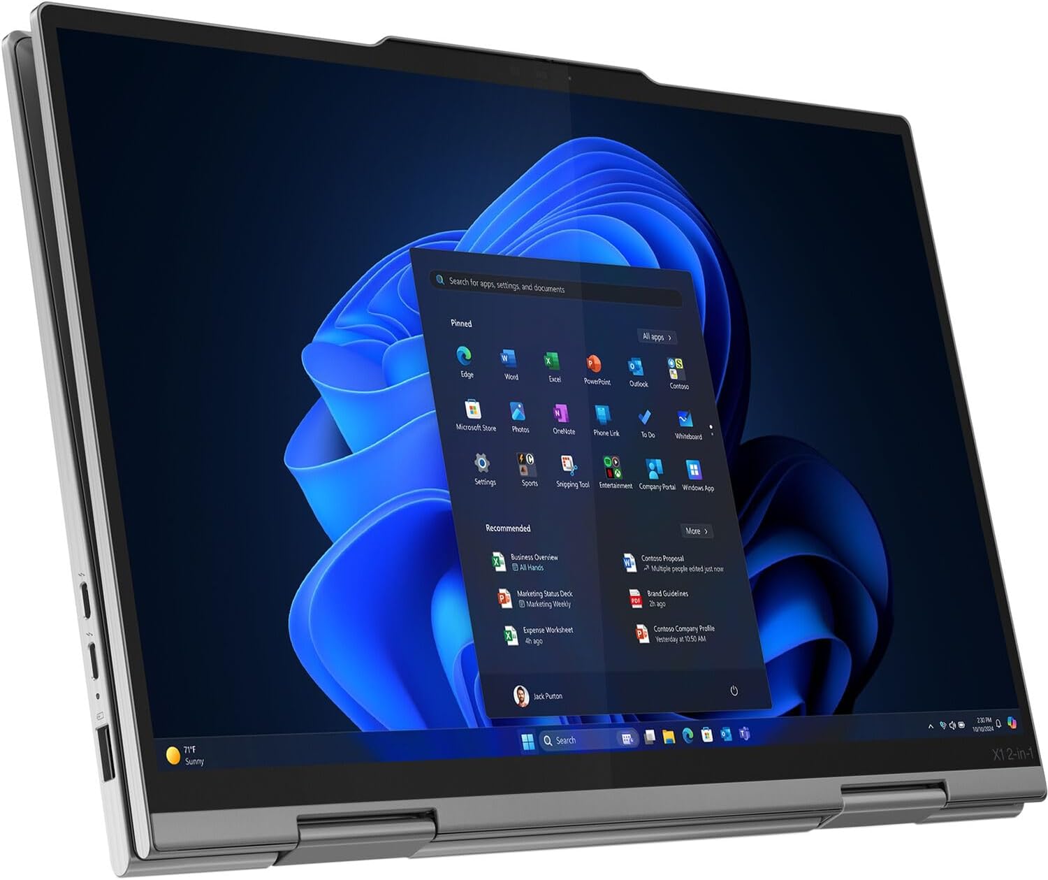 Lenovo ThinkPad X1 2-in-1 Gen 10 Aura Edition, Intel Ultra 7 268V vPro, 14' OLED 2.8K (2880x1800) 500 nits, AR, Touchscreen, 32GB DDR5, 2TB SSD, Yoga Pen, 8MP IR Camera, Wi-Fi 7, Win 11 Pro - Grey