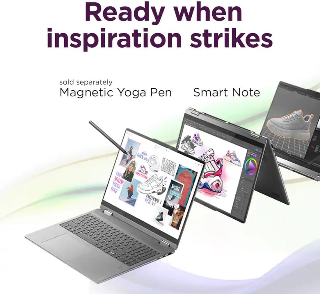 Lenovo Yoga 7i 2 in 1 Laptop, 16' 2K Touchscreen Display, Intel Core Ultra 5 226V, 16GB LPDDR5X RAM 512GB SSD, Intel Arc 130V(Up to 40 Tops), Thunderbolt 4, FP, WiFi 7, 26.5H Battery Life, Win 11
