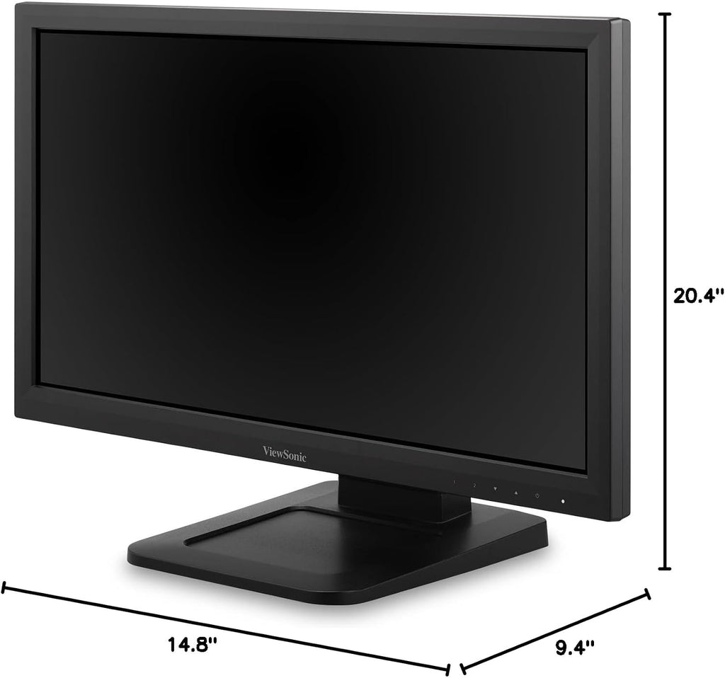 ViewSonic TD2211 22 Inch 1080p Touch Screen Monitor, Single-Point Resistive Touch for Industrial and Commercial Use, Durable 3H Hardness Screen, 100x100 mm VESA Compatible, HDMI, VGA, DVI, USB Hub