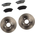 Arrhythmic 6X Semi-Metallic Brake Pads and Rotors 10.16inch (258mm) Front for Ford Fiesta 1.6L 2011 2012 2013 2014 2015 2016 2017 2018 2019, for Ford Fiesta 1.0L 2014 2015 2016 2017