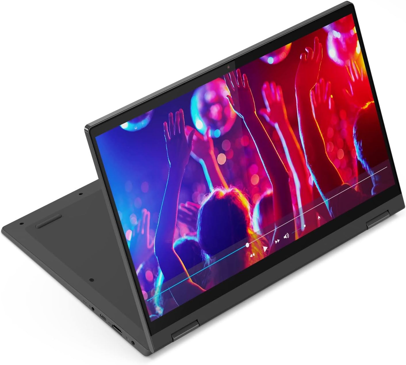 Lenovo IdeaPad Flex 5i 14' FHD IPS 2-in-1 Touchscreen Laptop 11th Intel i3-1115G4 UHD Graphics 4GB DDR4 RAM 128GB M.2 NVMe SSD HDMI USB-C WiFi AC BT Webcam Gray Windows 11 Pro (Renewed)