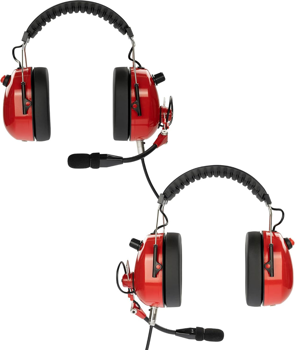 Arrowmax AHDH0042-RD-M1 Over The Head Noise Cancelling Headphone Compatible with Motorola CP200D CP100D R2 DEP450 BPR40D CP200 CP185 BPR40 Yaesu FT-65 FT-25 FT-4X/V XiR P3688