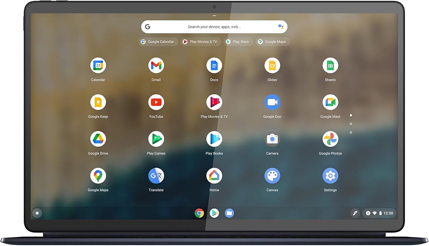 Lenovo 82QS0000US, IdeaPad Duet 5 Chromebook, OLED 13.3' FHD Touch Display, Snapdragon SC7180, 4GB RAM, 64GB Storage, Qualcomm Adreno Graphics, Chrome OS, Abyss Blue