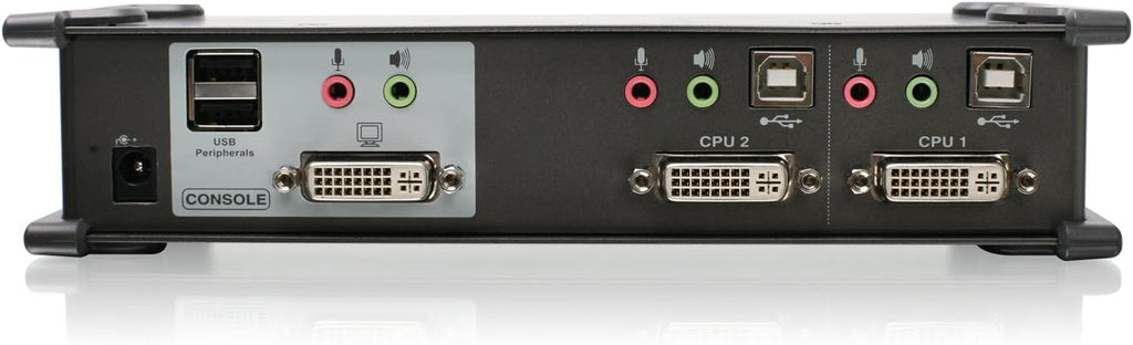 IOGEAR 2-Port DVI KVMP Switch with Cables and Wireless Media Center Keyboard and Mouse, GCS1102-KM1
