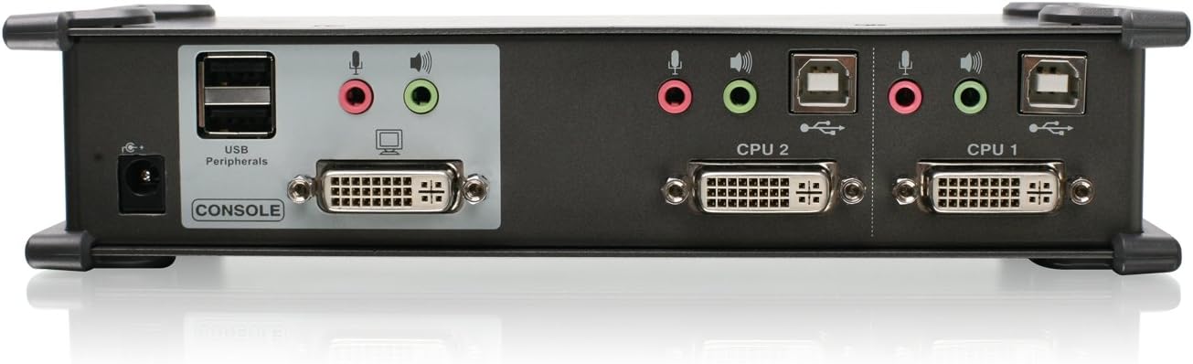 IOGEAR 2-Port DVI KVMP Switch with Cables and Wireless Media Center Keyboard and Mouse, GCS1102-KM1
