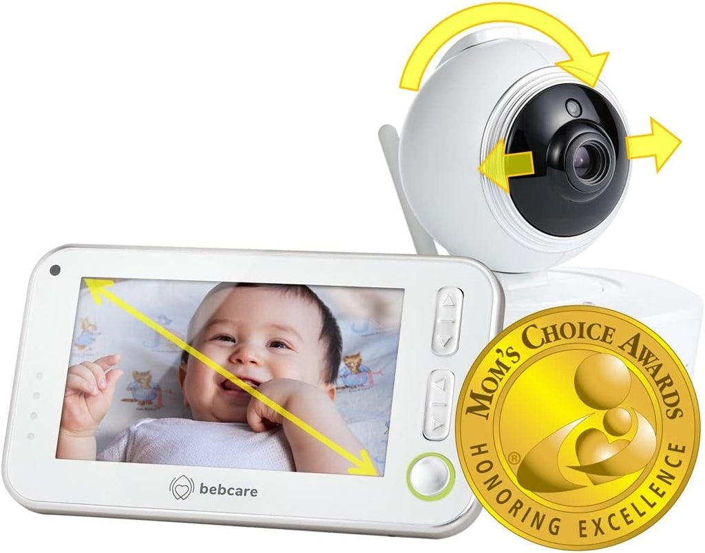 Bebcare Motion - Smart Video Baby Monitor: 4.3' Ultra-Clear Screen, 360° Pan-and-Tilt Camera, Temperature Sensor, Motion and Sound Alert, Auto Baby Tracking Camera (with Breathing Sensor Mat)