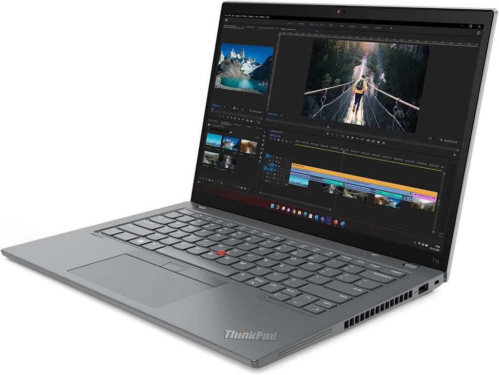 Lenovo ThinkPad T14 Gen 4 21HD002BUS 14' Notebook - WUXGA - 1920 x 1200 - Intel Core i7 13th Gen i7-1355U Deca-core (10 Core) - 16 GB Total RAM - 16 GB On-Board Memory - 512 GB SSD - Storm Gray