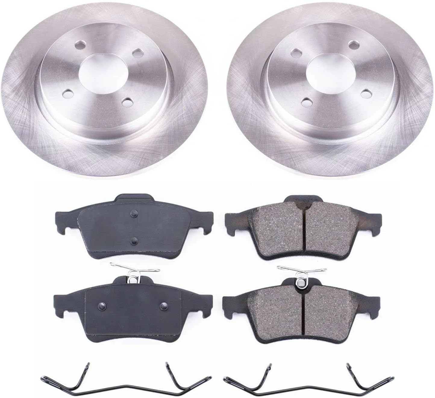 PowerStop Rear Brake Kit for Ford EcoSport 2018-22 - Z17 Ceramic Brake Pads & Disc Rotors Replacement, KOE7898