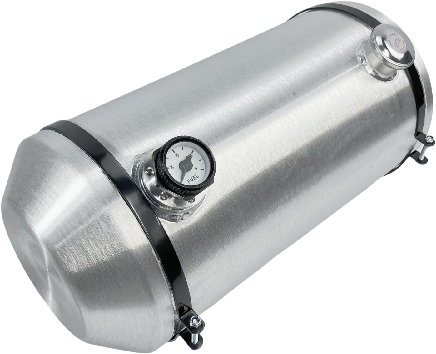 JSD 12.5 Gallons 12' x 26' Universal Aluminum Gas Tank With Level Gauge 1/4' NPT Outlet For lawn mowers