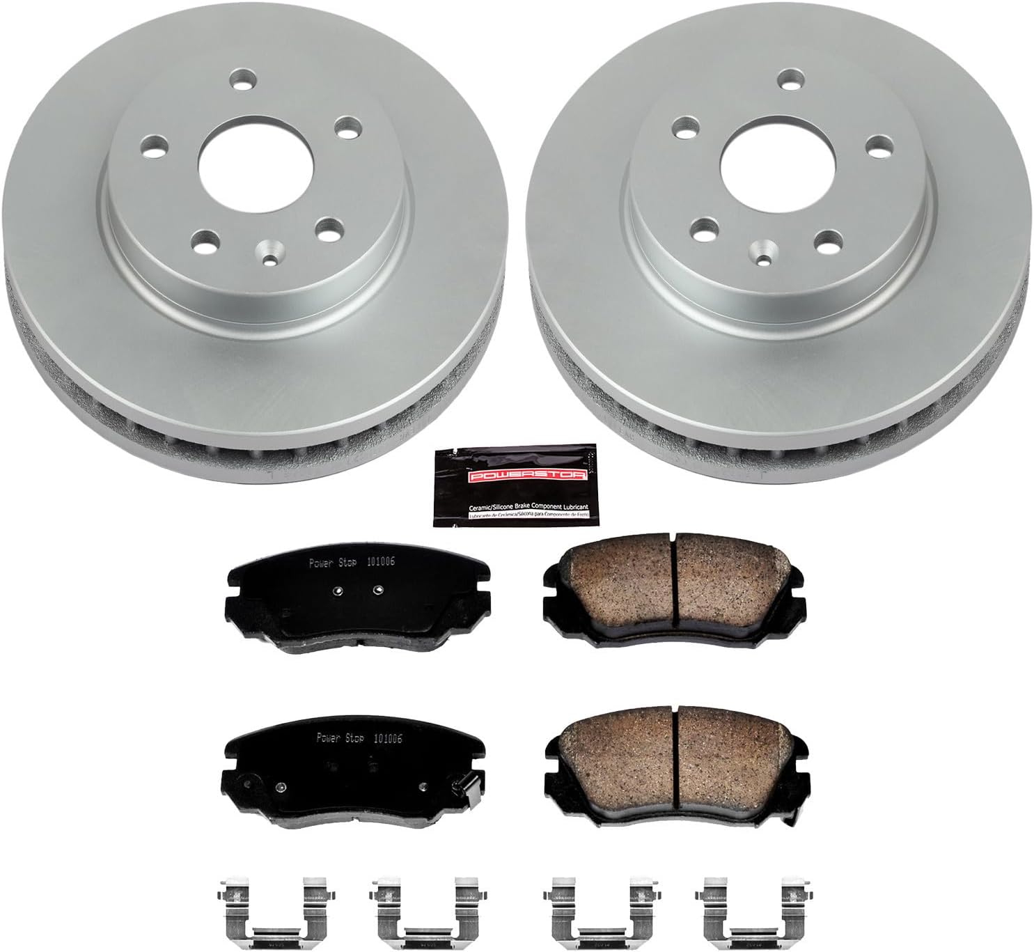 PowerStop Front Brake Kit for Buick LaCrosse 2012-16 |Regal 2011-16 |Chevrolet Malibu 2013-15 |Malibu Limited 2016 - Fully-Coated Disc Rotors with Z17 Ceramic Brake Pads Replacement, CRK5522
