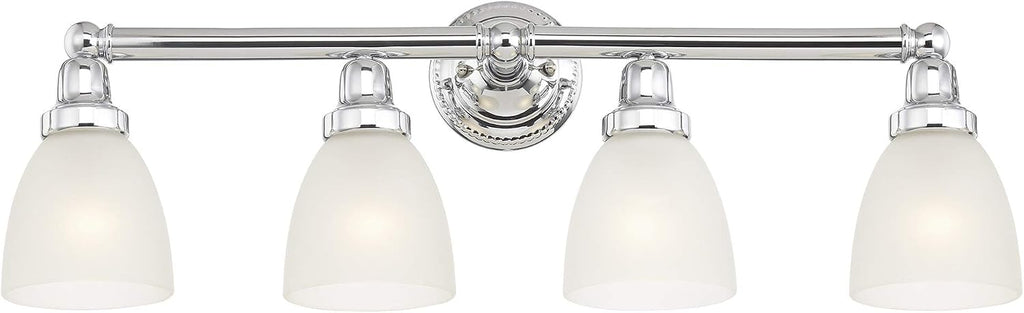 Livex Lighting 1024-05 Classic 4-Light Bath Light, Chrome