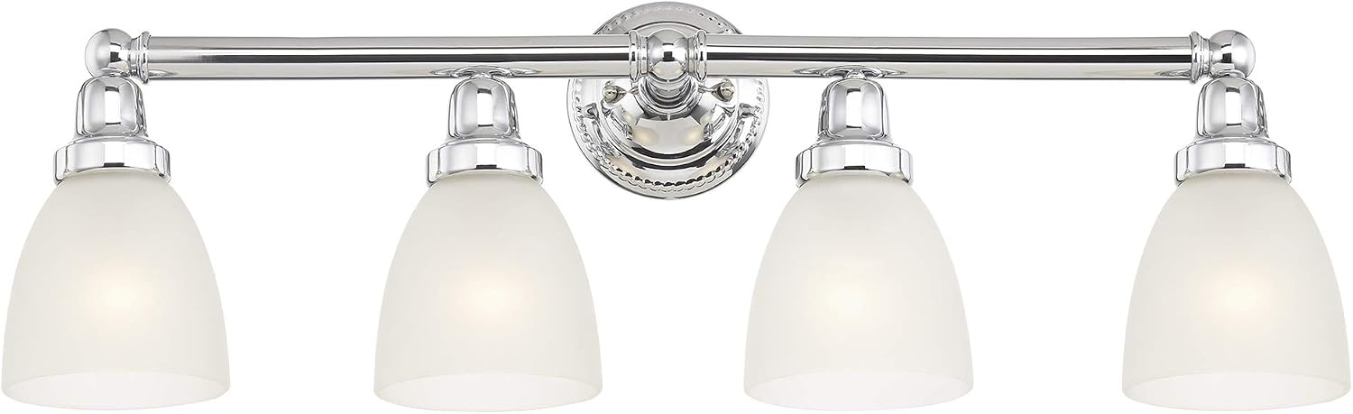 Livex Lighting 1024-05 Classic 4-Light Bath Light, Chrome