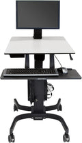Ergotron – WorkFit-C LD Single Monitor Mobile Standing Desk, Rolling Sit Stand Workstation – for Monitors Up to 24 Inches, 6 to 16 lbs