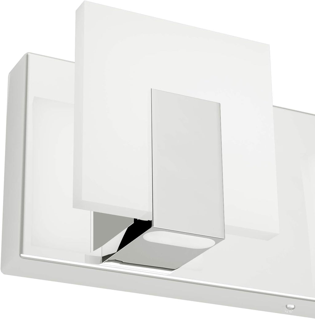Aipsun 6 Lights Dimmable Modern LED Bathroom Vanity Light Acrylic Stainless Steel Chrome Up and Down Bathroom Wall Light Over Mirror(White Light 6000K)