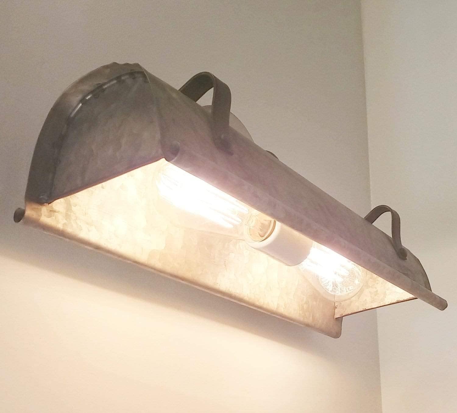 thelampgoods Galvanized Metal Wall Vanity Light - Farmhouse Bathroom Light Fixtures Sconce Industrial Rustic Pendant Chandelier Flush Mount Man Cave