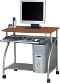 Safco SOHO Mobile Argo Personal Computer Workstation, Medium Cherry Tf, Metallic Gray Frame