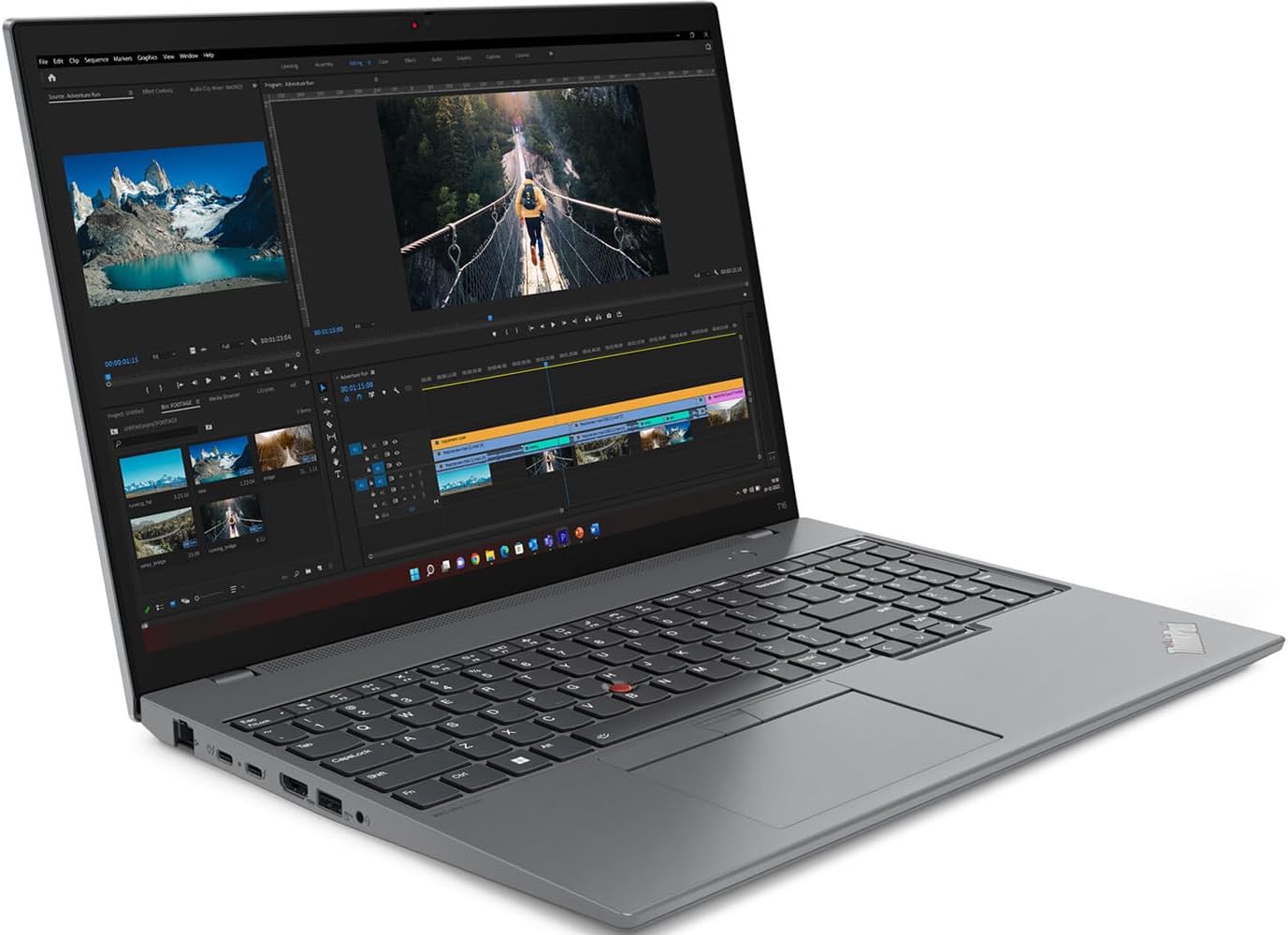 Lenovo ThinkPad T16 Gen 2 Business Laptop 16.0' Touchscreen IPS FHD+ Display (Intel i7-1355U, 32GB DDR5, 1TB SSD, Backlit, Fingerprint, FHD Webcam, 2 Thunderbolt 4, Win11Pro) w/DKZ USB Port Expander