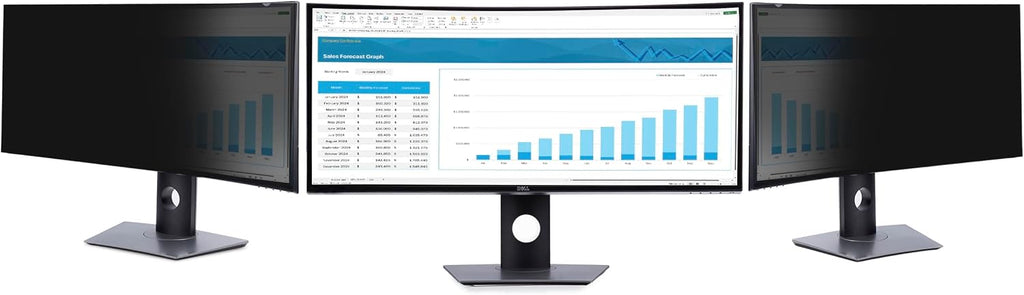 StarTech.com Privacy Screen For Dell U3824DW Curved 21:9 Monitor, Double-Sided Filter, Computer Screen Protector, TAA