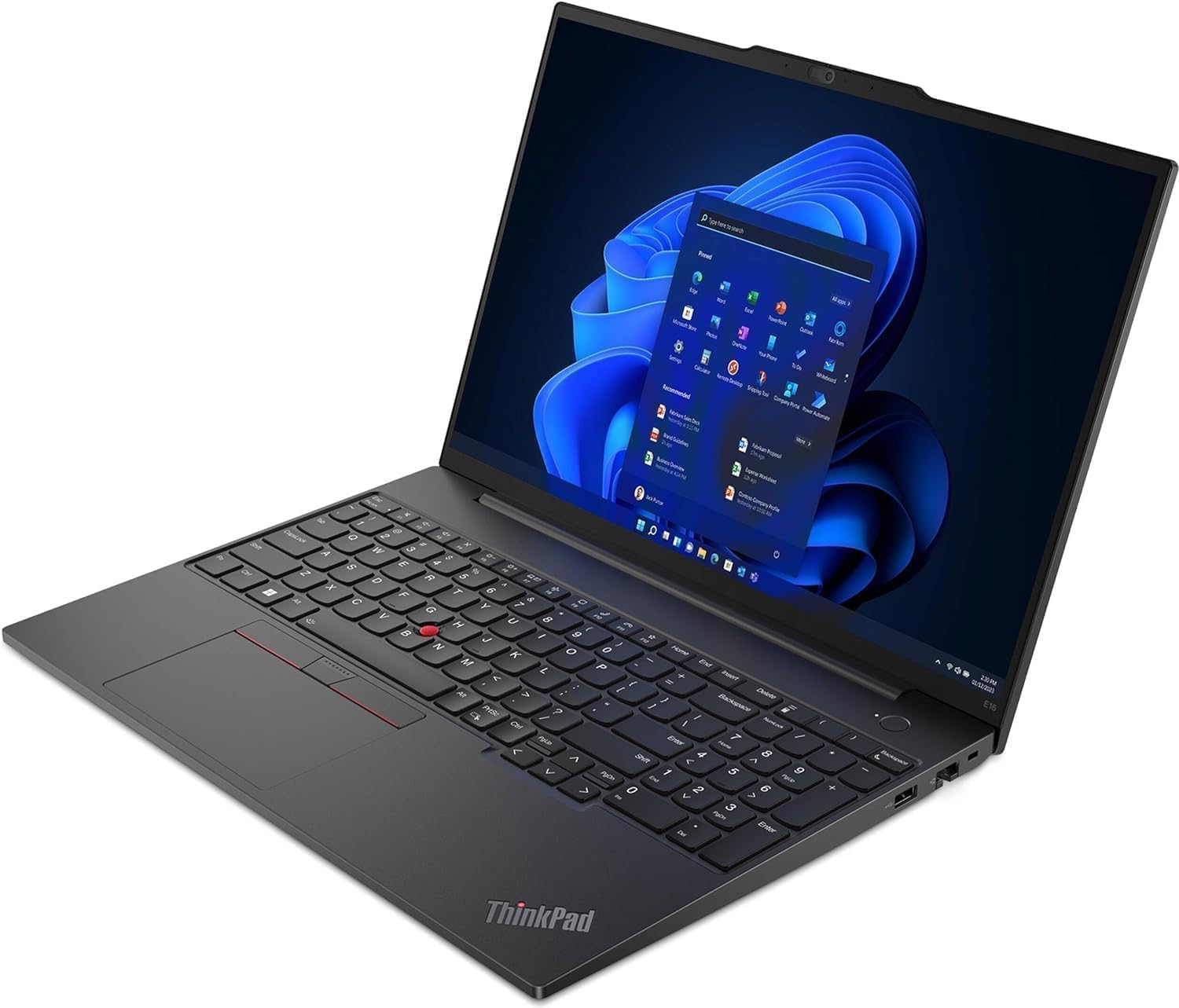Lenovo ThinkPad E16 Business Laptop (16' FHD+ Touchscreen, Intel 10-Core i5-1335U, 16GB RAM, 512GB SSD), Fingerprint, Backlit Keyboard, FHD Webcam, Thunderbolt 4, Ethernet, Wi-Fi 6, Win 11 Pro, Black