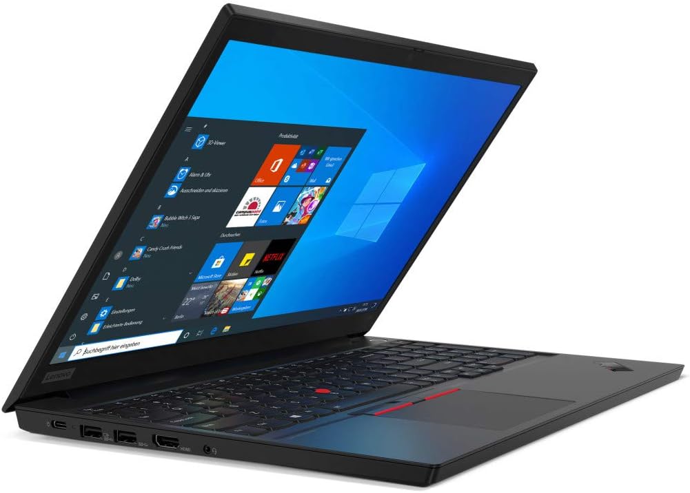 Lenovo ThinkPad E15 15.6' Laptop: Intel 10th Gen i7-10510U 4-Core, 16GB RAM, 512GB NVMe SSD, 15.6' FHD 1920x1080 IPS Screen, Fingerprint, Win 10 Pro, Black