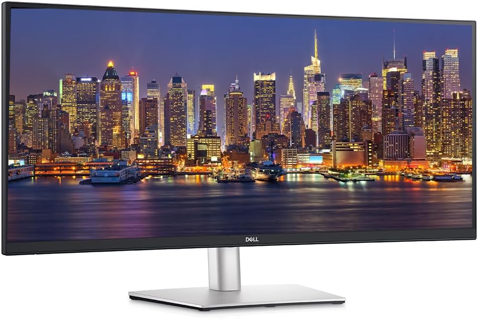 Dell P3424WE Curved 34-inch 1440P WQHD 2K LCD Monitor, 2-Pack Low Blue Light, Full Dock, IPS, HDMI, DisplayPort, USB Hub, USB-C, Ethernet and Desk Mount Dual Monitor Stand (Renewed)