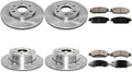 8X Brake Kit - Brakes and Rotors Kit Front and Rear Automotive Replacement Brake Kits for Chevrolet Avalanche 2008-2013 for Chevy Avalanche 2008-2013 for Chevrolet Silverado 1500 2007-2013