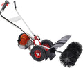 Gas Power Broom Sweeper, 52CC 2.5HP Handheld Snow Sweeper Brush Broom, Outdoor Driveway Turf Grass Snow Cleaning Tool for Lawn Leaf Snow Artificial Turf Grass Gravel Cleaning