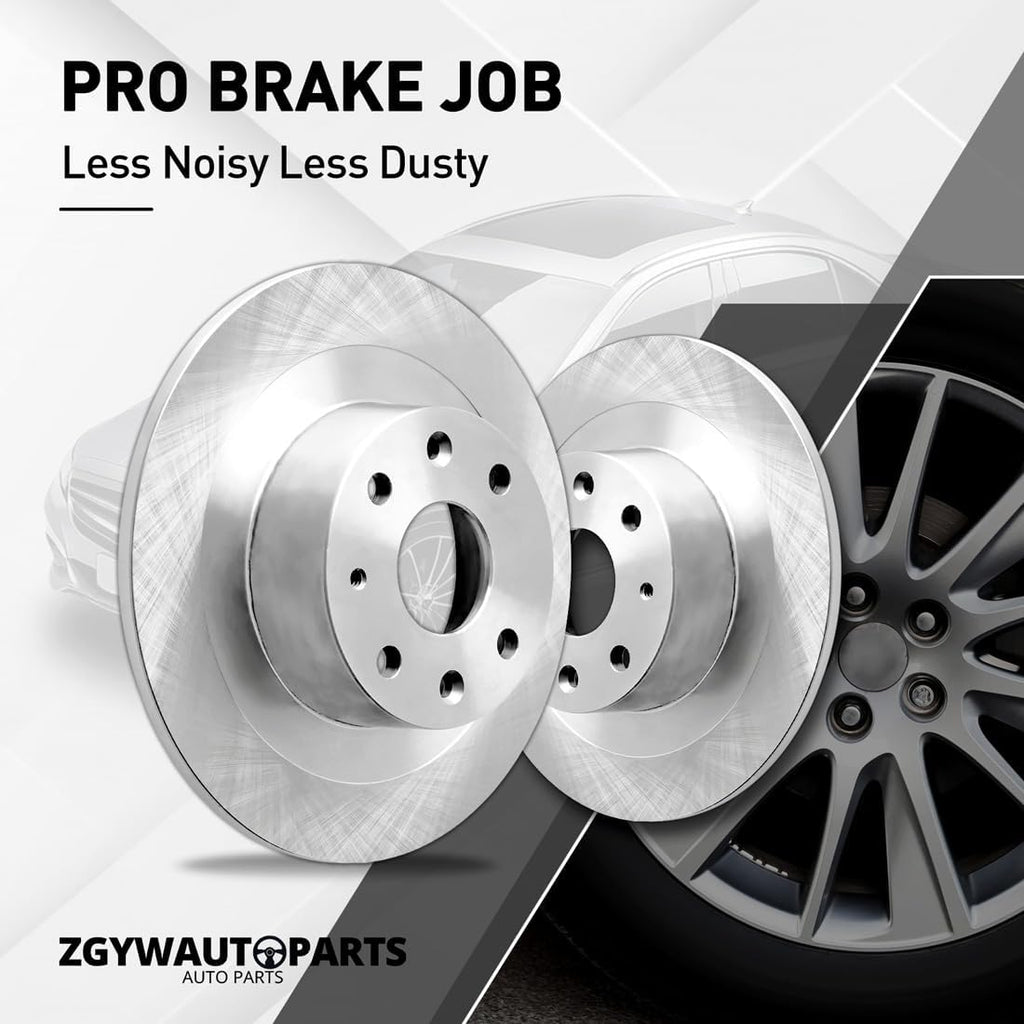 Front Brake Pads and Rotors Kit - Brake Kit Replacement for Ford EcoSport 2004 2005 2006 2007 2008 2009 2010 2011 2012 2.0L l4, for Ford Fiesta 2005 2006 2007 2008 2009 1.6L l4