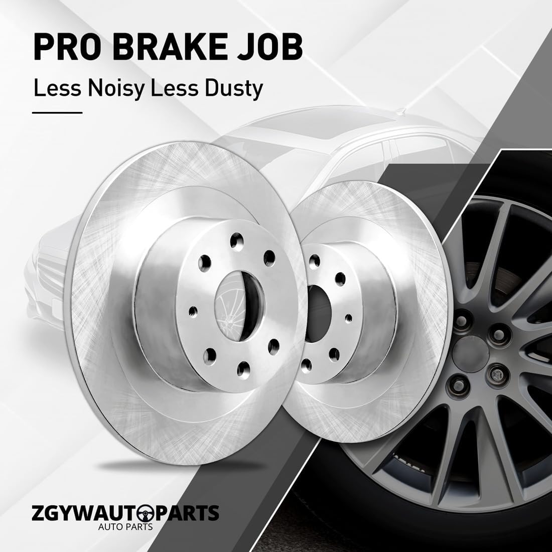 Front Brake Pads and Rotors Kit - Brake Kit Replacement for Ford EcoSport 2004 2005 2006 2007 2008 2009 2010 2011 2012 2.0L l4, for Ford Fiesta 2005 2006 2007 2008 2009 1.6L l4