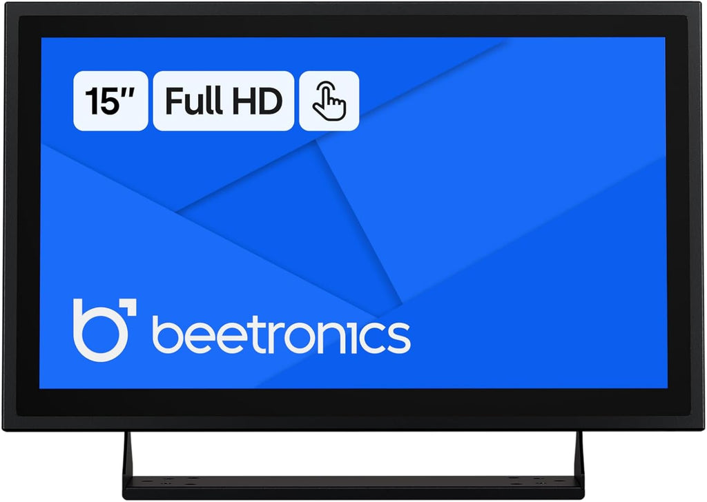 Beetronics 15 Inch Touchscreen Monitor | Full HD 1080p | 15TS7M – Industrial-Grade, Professional 10-Point Multi Touch Display for PC, Mac, Linux – HDMI, DisplayPort, USB-C, VGA Inputs