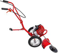 Portable Hand-push Gasoline Lawn Mower, Gas Powered Multi-function Small Weeding Machine Household Push Mower with Three Working Head Blades