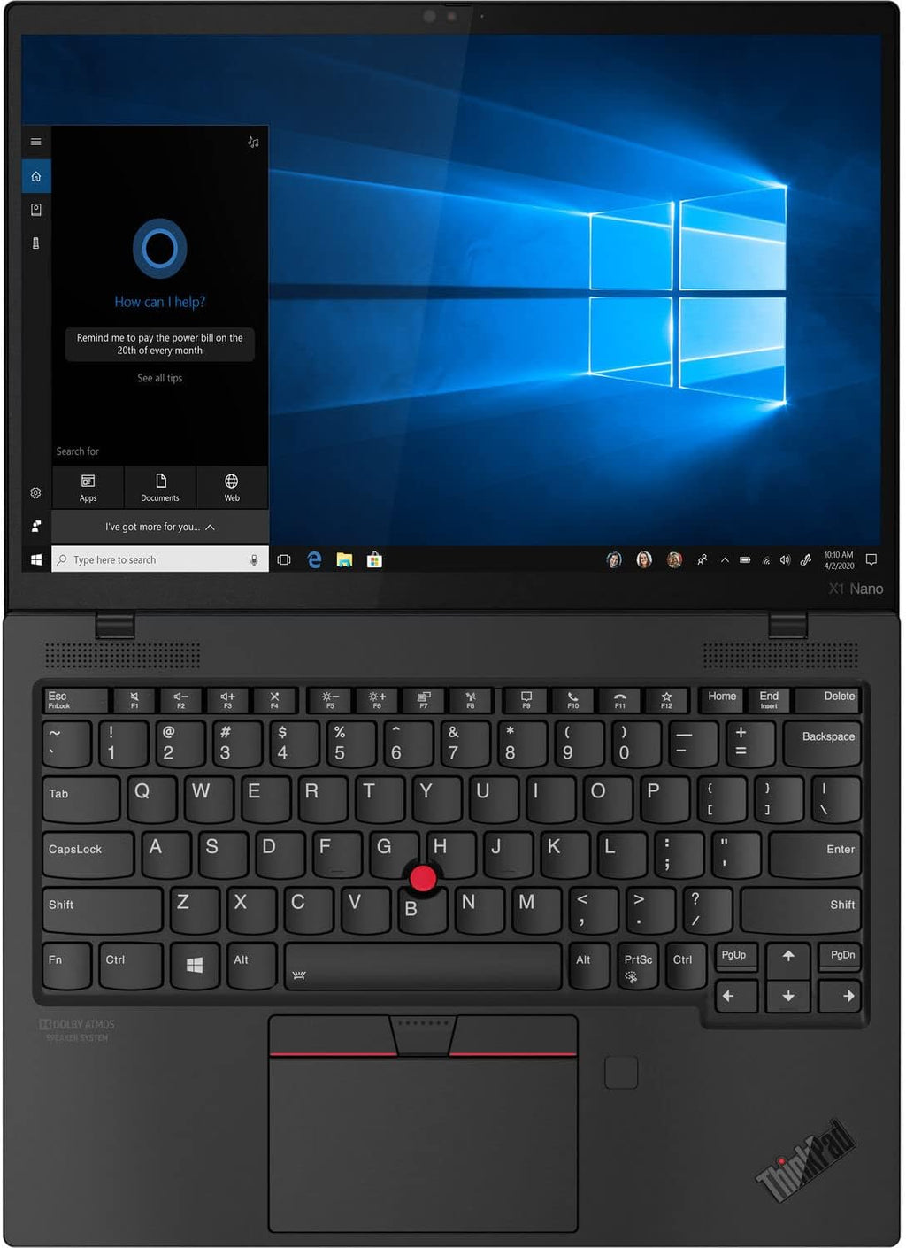 Lenovo Latest ThinkPad X1 Nano Laptop, Intel i7-1180G7, 13.0' 2K (2160 x 1350) IPS, Anti-Glare, 450 nits, Touchscreen, 16 GB RAM, 512 GB SSD, 3 Year Warranty, Win 11 Pro - Black Carbon Fiber Weave