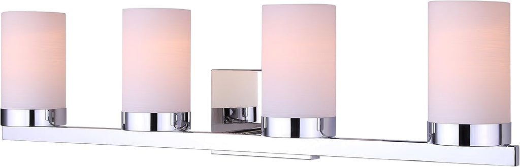 Canarm IVL429A04CH Milo 4-Light Bath Vanity Light, Chrome
