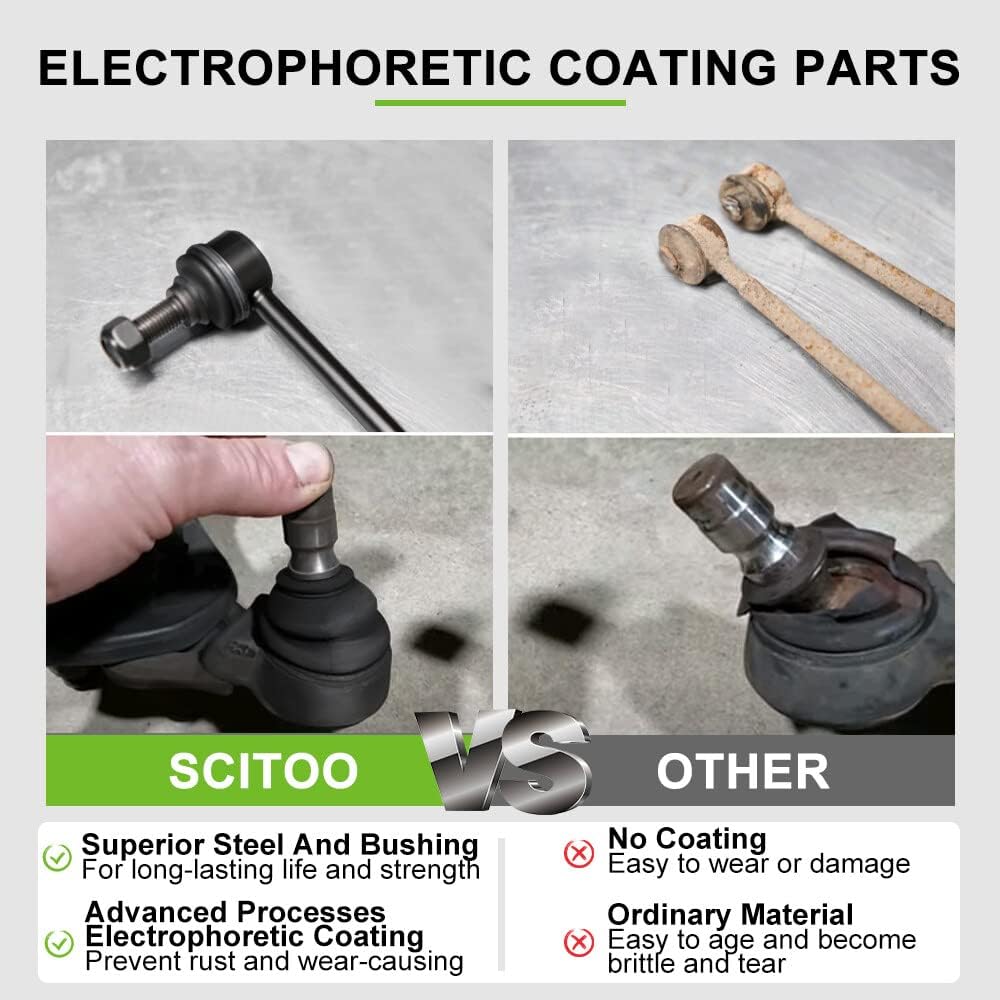 SCITOO 8pcs Suspension Kit Wheel Bearing For 2007-2010 For Chevy Silverado 2500 HD 2007-2010 Suburban 2500 w/Suspension Parts Upper Lower Ball Joint Wheel Bearing Hub Assembly Outer Tie Rod End