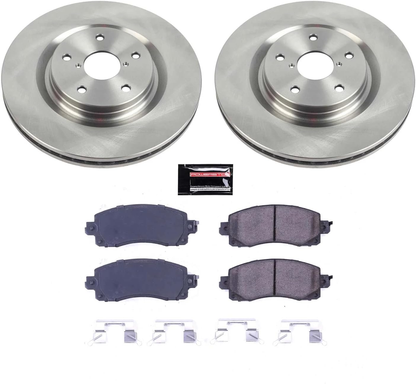 PowerStop Front Brake Kit for Subaru Forester 2019-22 | Subaru WRX 2022-24 - Z17 Ceramic Brake Pads & Disc Rotors Replacement, KOE8481