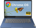 Lenovo IdeaPad Slim 3 Chromebook, 14'' Full HD (1920 x 1080) Display, 8-Core MediaTek Kompanio 520 CPU, 4GB RAM, 192GB (64GB eMMC + 128GB Micro SD Card), Wi-Fi 6, Abyss Blue, EAT Laptop Foldable Stand