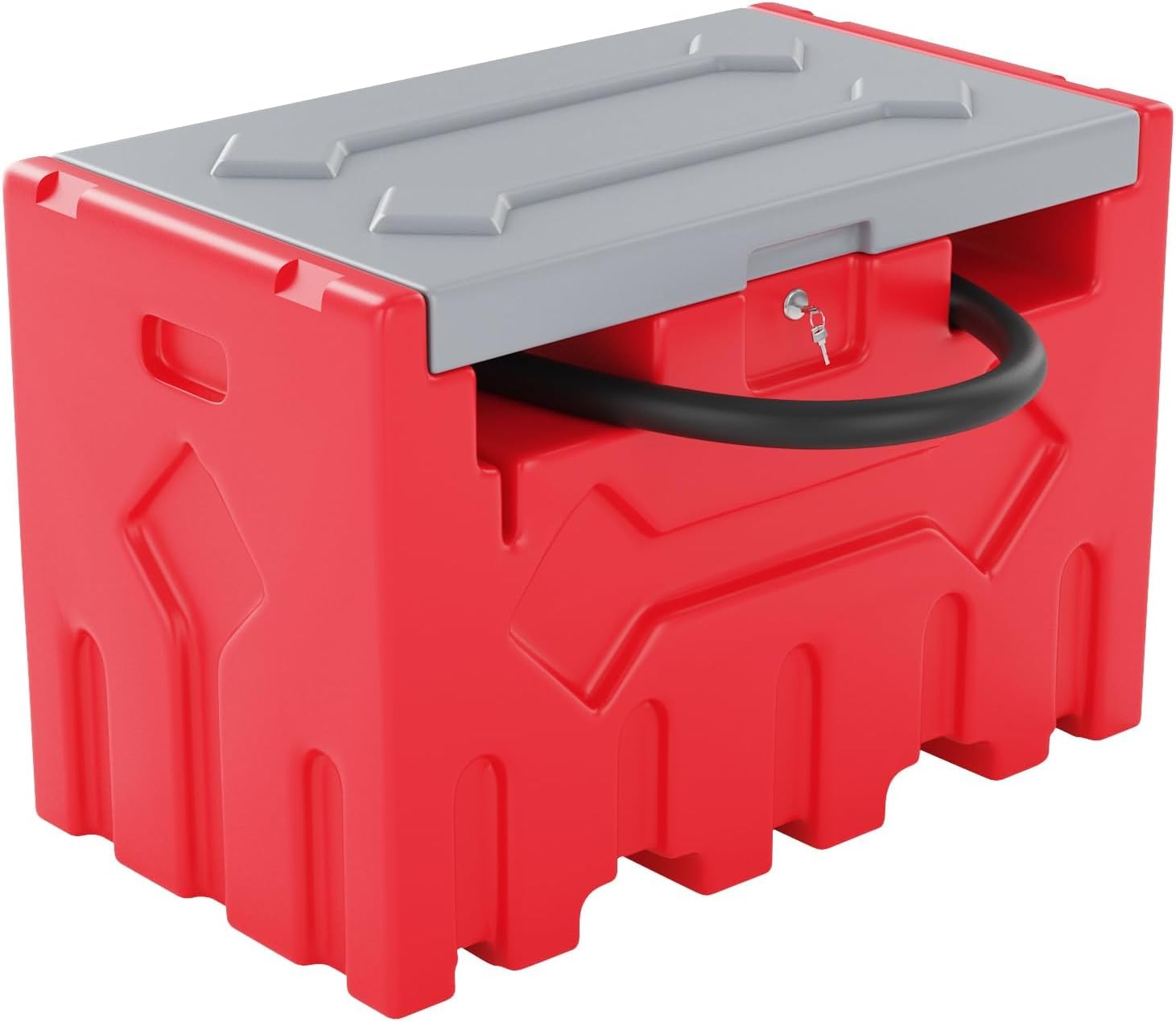 Fuel Caddy 50 Gallon 192l Portable Gas Caddy Fuel Storage Tank with 4 Wheels Manual Transfer Pump, Gasoline Diesel Fuel Container for Cars, Lawn Mowers, ATV, Boats