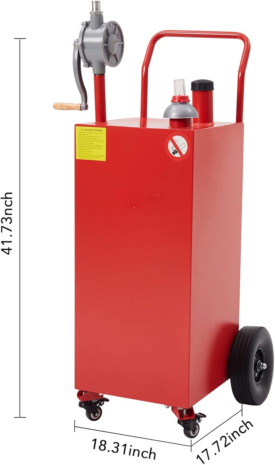 30 Gallon Gas Caddy - Portable Fuel Tank with Pump Gasoline Tank Portable Fuel Storage Tank for Boat, Car,Garden, Lawnmower, ATV