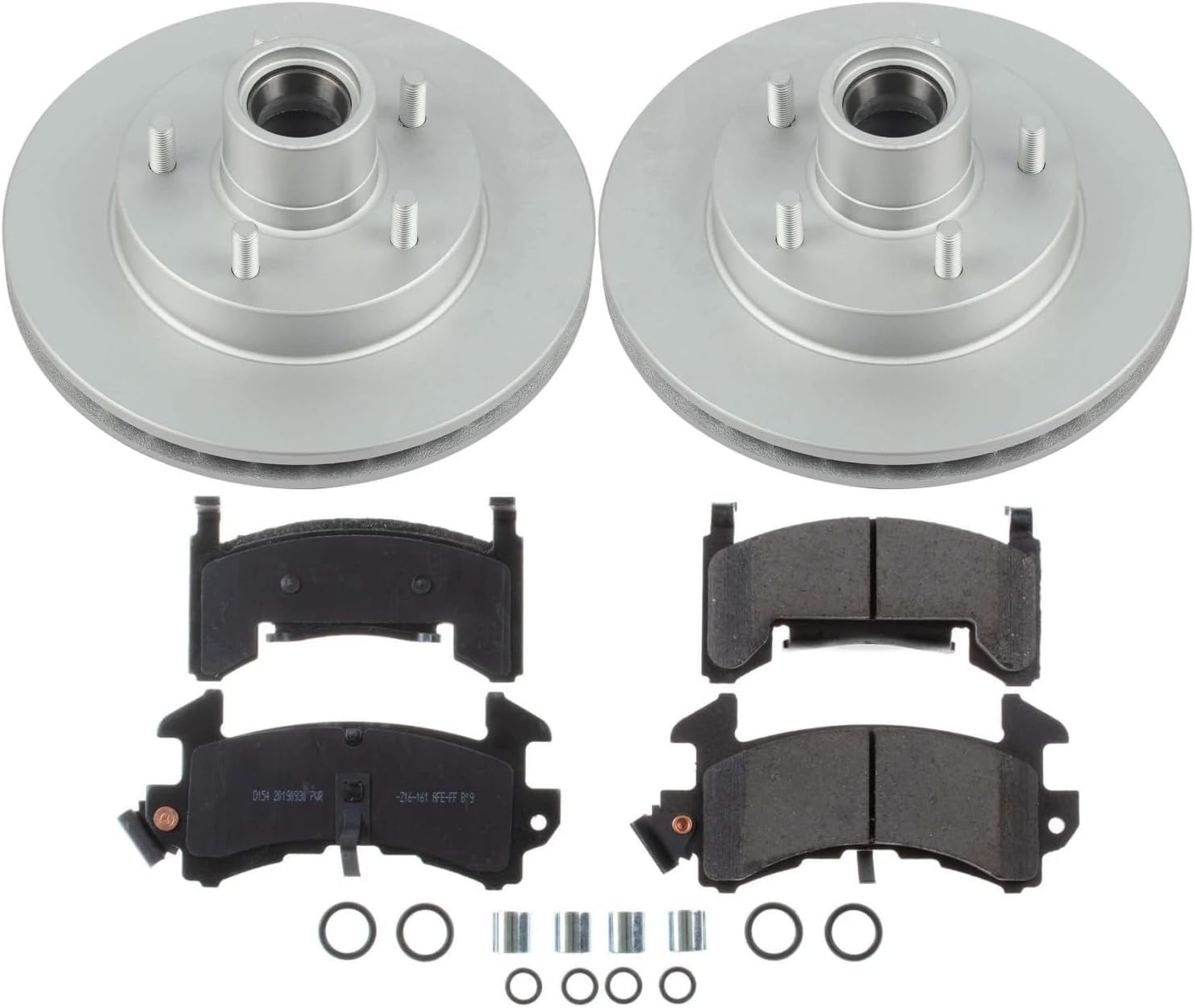 PowerStop Front Brake Kit for Chevrolet Blazer 1995-97 |S10 1994-03 |S10 Blazer 1991-94 |GMC Jimmy 1992-97 |S15 Jimmy 1991 - Fully-Coated Disc Rotors with Z17 Ceramic Brake Pads Replacement, CRK1985