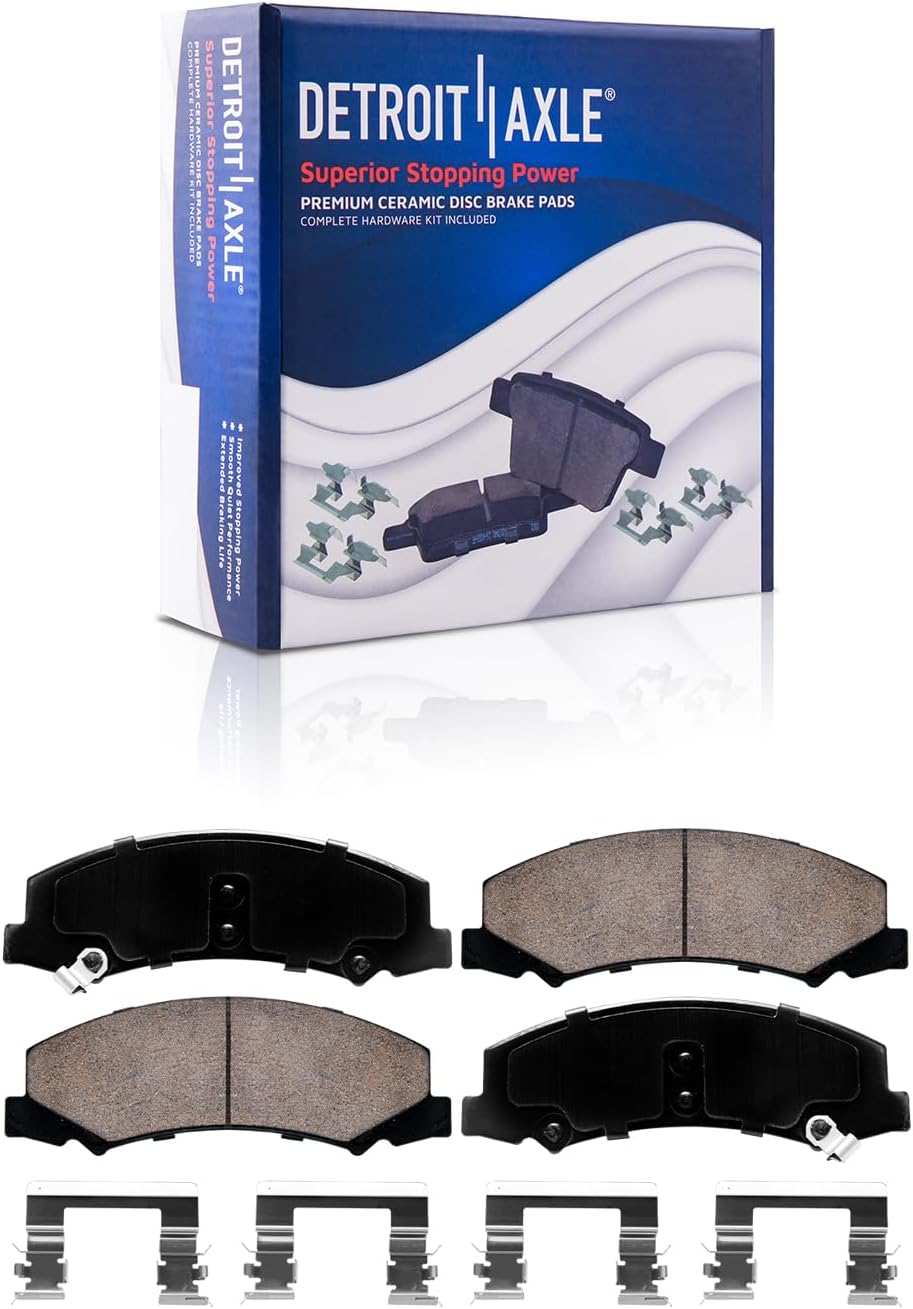 Detroit Axle - Front Brake Kit for 06-13 Chevrolet Impala Monte Carlo Buick Lucerne Replacement 2006 2007 2008 2009 2010 2011 2012 2013 Disc Brake Rotors Ceramic Brakes Pads