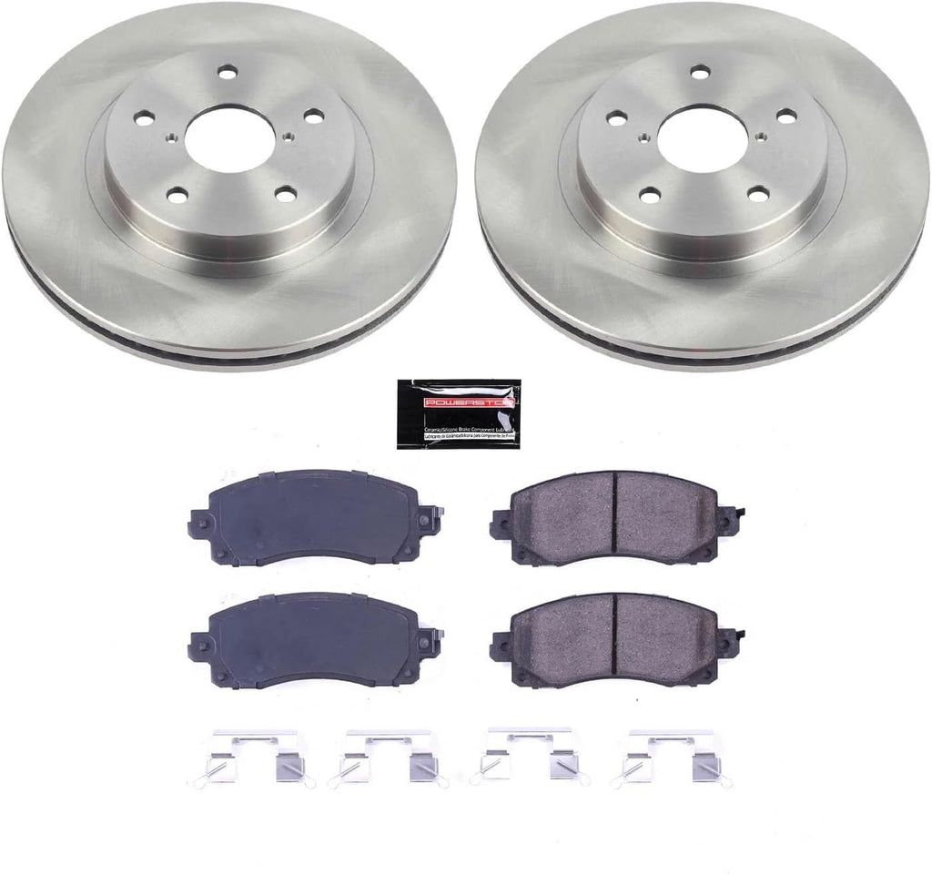 PowerStop Front Brake Kit for Subaru Forester 2019-22 - Z17 Ceramic Brake Pads & Disc Rotors Replacement, KOE8480