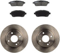 4PCs Semi-Metallic Brake Pads and Rotors Kit Front Replacement for Ford Fiesta 1.6L 2011 2012 2013 2014 2015 2016 2017 2018 2019, for Ford Fiesta 1.0L 2014 2015 2016 2017